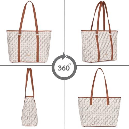 Image of Lavie Women's Mono LL Meryl Tote Bag for Women | Tote Handbag for Work | Ladies purse | Stylish Shoulder Bag | Gift for Women