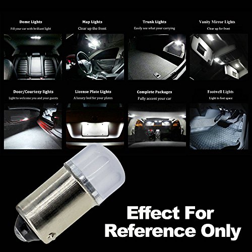 Yoosen White Led Light Bulb Bayonet Ba9 Ba9S 53 57 1895 64111 T4W Size For Car 12V #TOP6