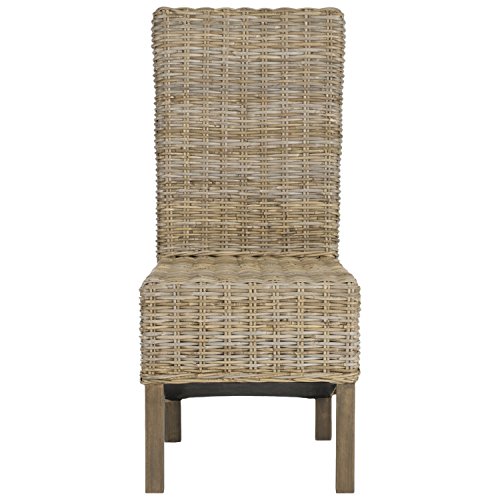 Safavieh Home Collection Pembrooke Wicker Side Chairs, Antique Grey, Set Of 2 #TOP1