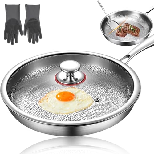 Zmuhyrd Titanium Pan 12" Non-Stick Skillet with Lid