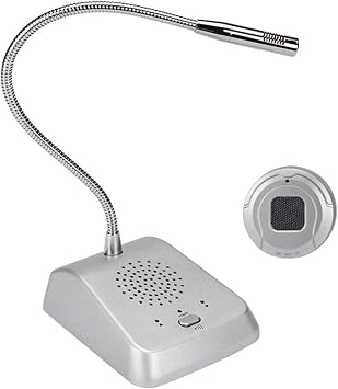 CHROX Window Speaker Intercom System,Dual-Way Anti-Interference Glass Window Microphone And Speaker, for Bank Hospital Office Store Bus Station Ticket Booth