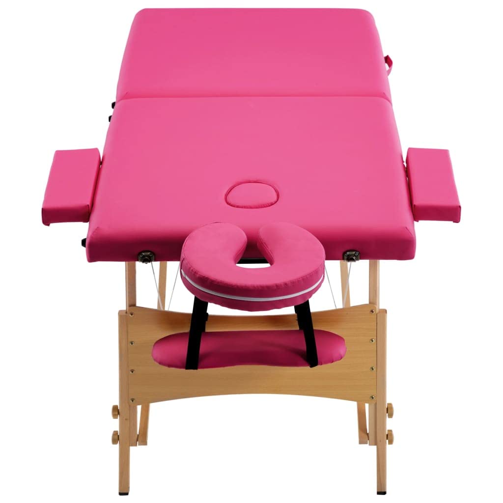 LAPOOH Camilla de Masaje Plegable 2 Zonas Madera Rosa, Apoyabrazos Tattoo, Camilla Tattoo, Camilla Estetica, Camilla De Espalda, Cama De Masaje, Mesa De Masaje - SPU:110185