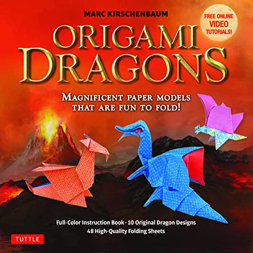Tuttle Publishing Origami Dragons Kit: Magnificent Paper Models That Are Fun to Fold! (Includes Free Online Video Tutorials)