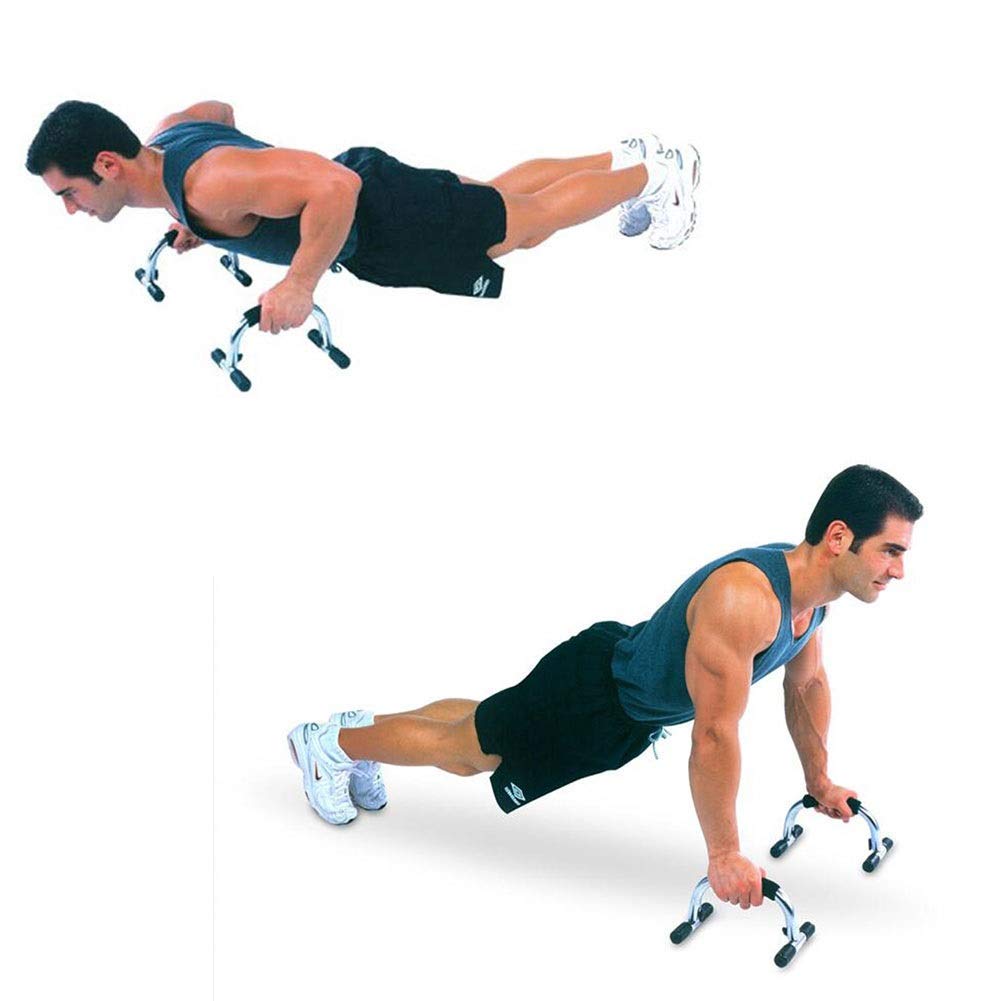 Dntum 1 Pair Pushup Bars Stands Slip-Resistant Comfort Foam Grip Fitness Exercise Men Strength Workouts