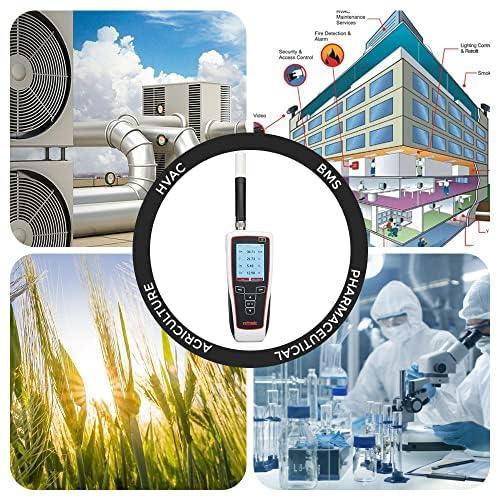 Monitor di temperatura e umidità (Intervallo: da -10 a 60 °C/da 14 a 140 °F) per strumentazione principale, HVAC, agricoltura e industria farmaceutica | Modello: ROTRONIC HP32 (con sonda)