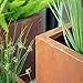 Veradek Corten Steel Series Span Planter - Tall Rectangular Metal Planter for Outdoor Porch/Patio | Naturally Rusting Steel for All-Weather Use | Modern Rustic Décor for Tall Plants, Flowers, Trees