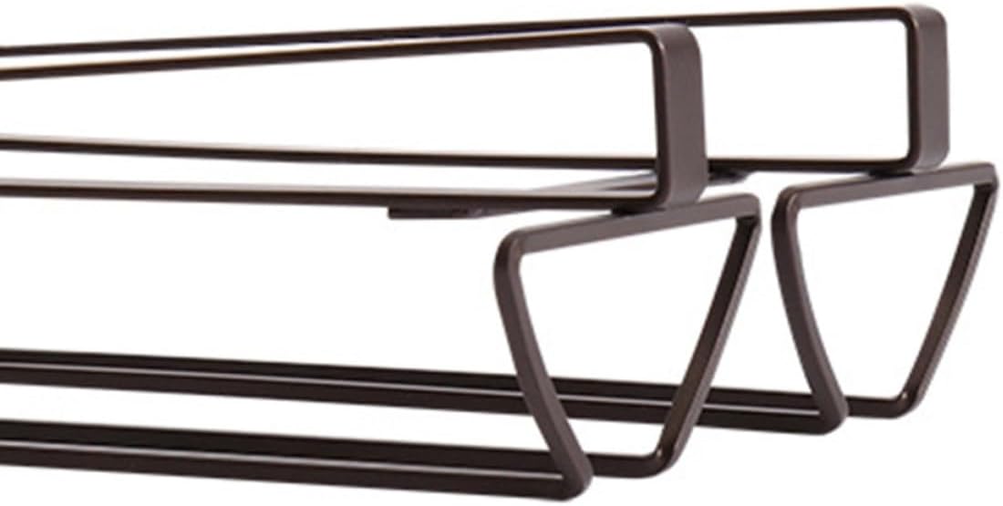Wine Glass Holder Mounting Rack Double Row Iron under Shelf
