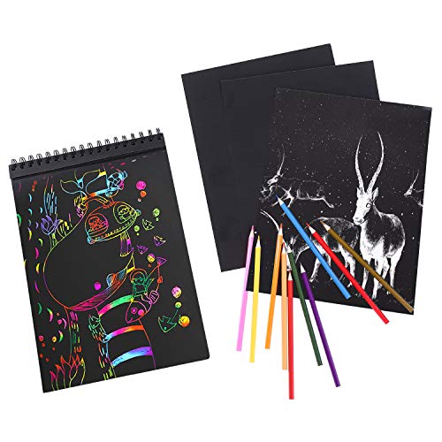 Bachmore Black Drawing Pad, 9X12 Inch (92Lb/150Gsm), 50 Sheets Of Top Spiral-Bound, Perforated,Heavyweighted Paper For Graphite, Acrylic, Colored Pencils, Charcoal, Opaque Inks, Gouache & Pastels #TOP5