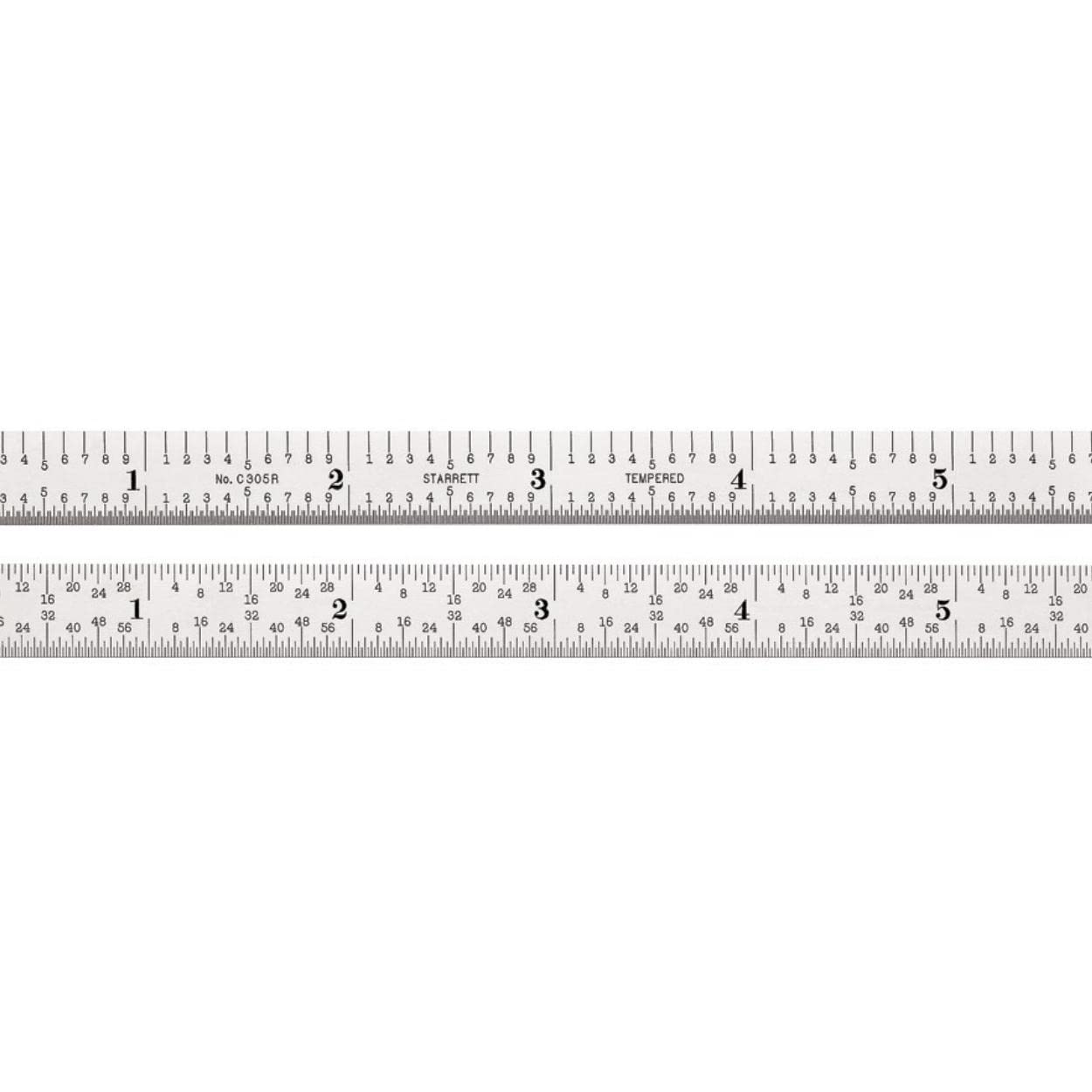 Starrett Full Flexible Steel Rule with Satin Chrome Finish, Quick