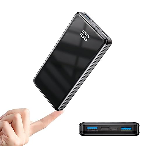 PD22.5W Batterie Externe 12000mAh Mini Ultra Compact Legere Chargeur Portable Grande Capacité Rapide avec Lampe de Poche,Power Bank USB C avec Affichage Numérique LED pour iPhone Samsung iPad