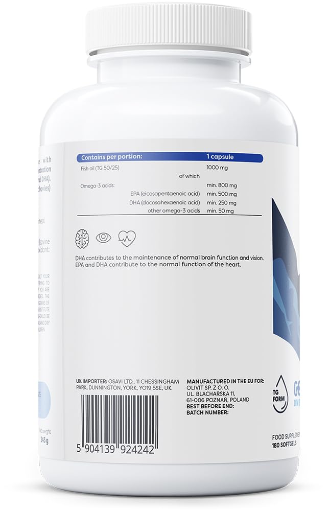 Osavi Super Strong Omega 3, 500 EPA / 250 DHA - 180 softgels