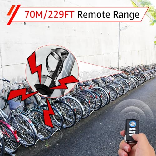 Image of Cruxer Bike Alarm with L-Shaped Bracket for Water Bottle Cage Mount, USB Rechargeable Wireless Anti-Theft Vibration Alarm, 110db Volume and Sensitivity Adjustable Sensor Burglar System with Remote