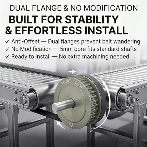 DTGN XL Timing Pulley, 20 Teeth 5mm Bore for 0.37" Width Belt — view 4