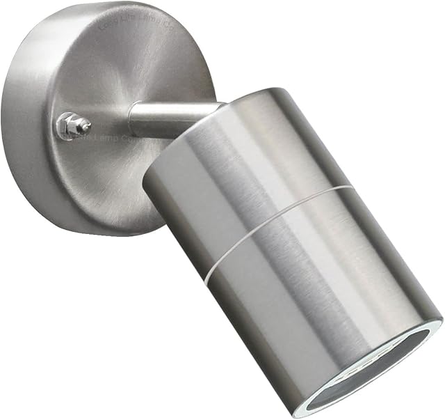 Long Life Lamp Company Adjustable Outdoor Wall Light Stainless Steel IP44 35w (ZLC010) Zenon Lighting Collection, Matt