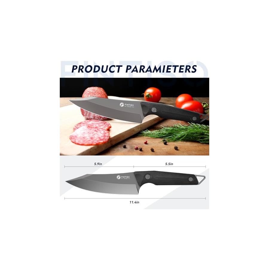 Kitchen-Knife-Premiun-14C28N-Steel-Viking-Knife-Japanese-Chef-Knife-with-G10-Handle-Boning-Knife-for-Meat-Cutting-for-Home-Outdoor-Best-Gift-Black Kitchen Knife Premiun 14C28N Steel Viking Knife, Japanese Chef Knife with G10 Handle, Boning Knife for Meat Cutting for Home, Outdoor, Best Gift (Black)