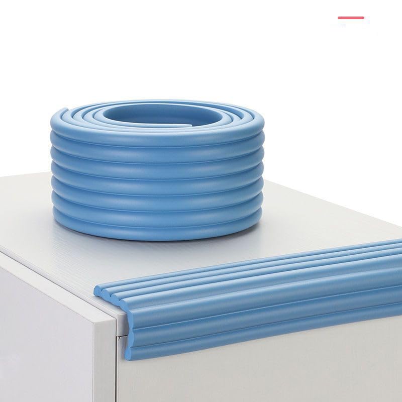 BBTISG Silicone Edge Protector Strip, 2M Edge Corner Guard for Baby Kids Furniture and Tables Child Baby Proof Bumpers Baby Safety Bumper Guard (Blue)