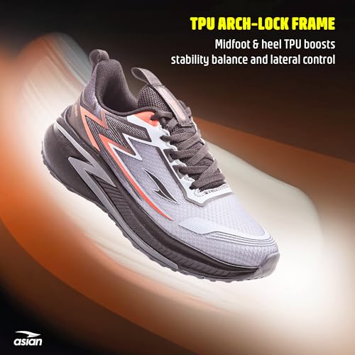 Image of ASIAN Quantum-28 Men's Sports Shoes | Knit Mesh Upper, High Traction Outsole with Lateral TPU Support & Memory Foam Shoes | Stylish Training Shoes