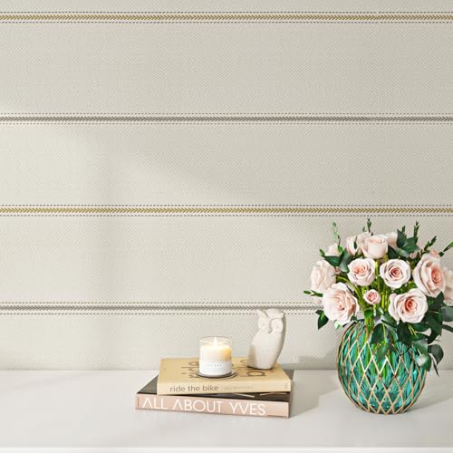 Livelynine Papel Pintado Autoadhesivo Pared Beige Efecto Tela Vinilo Adhesivo Pared Dormitorio 40CMx5M Papel Pintado Pared Salon Papel de Pared Habitacion Pasillo Papel Adhesivo Muebles Cocina Claro
