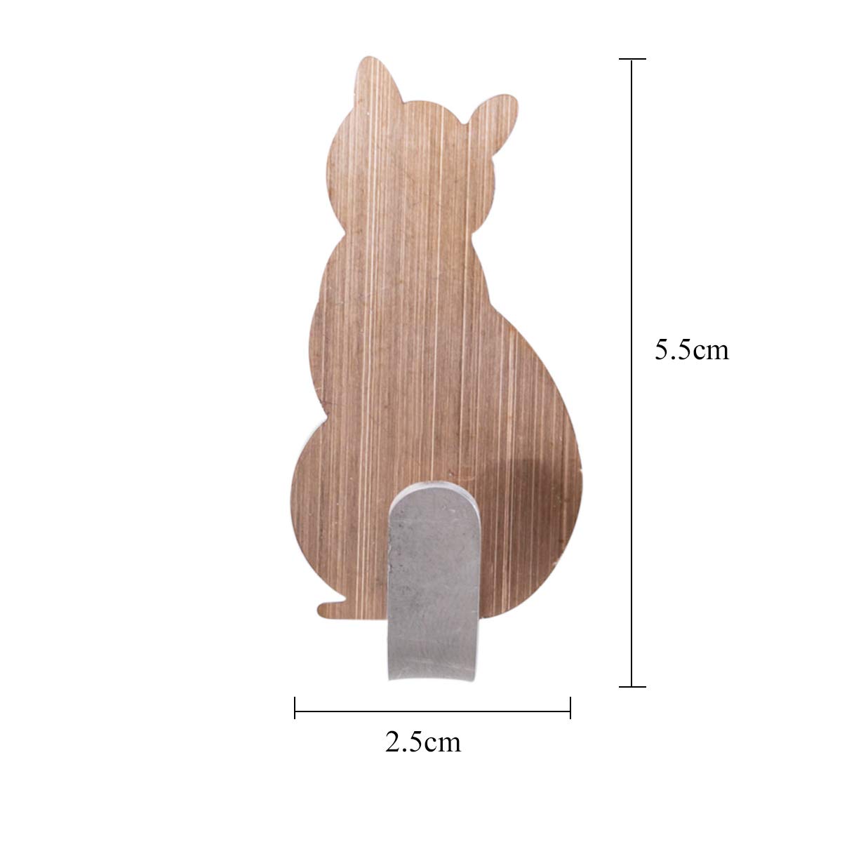 Genérico Toallero Ganchos para Toallas autoadhesivos Ganchos para Albornoz Ganchos Decorativos Ganchos de Pared creativos para Gatos Acero Inoxidable Soporte para Toallas de baño Cocina Ganch
