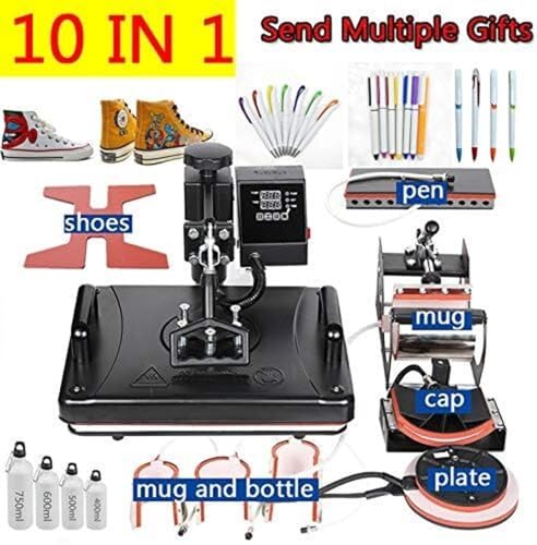 Máquina de prensa térmica 10 en 1 combo para sublimación miniatura 2