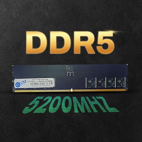 Image of EVM 32GB DDR5 Desktop RAM 5200MHz - High Performance, LongDimm, 288-Pin, 16 Chips, MAC /Intel /AMD Compatible - Ideal for Editing, Gaming, & Work from Home - 10 Years Warranty (EVMT32G5200U88P)