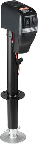 Miniatura 9 de VEVOR Gato eléctrico para remolque, capacidad de peso de 4000 libras, conector de lengüeta eléctrico de 9.84 a 33.85 pulgadas con cubierta