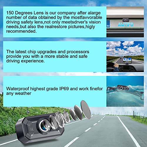 Amtifo Wireless Backup Camera Car Truck Hd 1080P 7 Inch Monitor Easy Install Rear View Camera System 2 Channels Color Night Vision A19 #TOP6