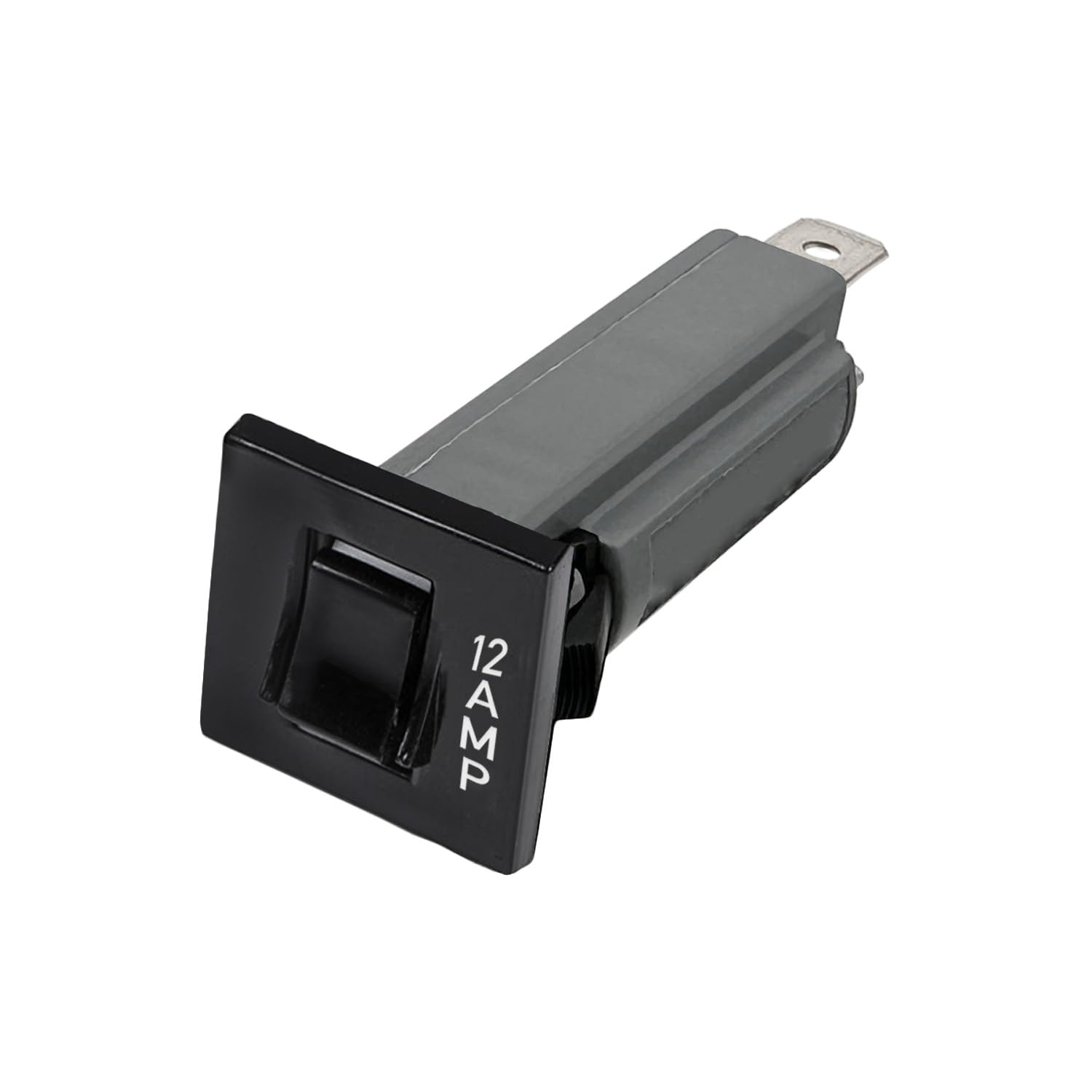 W Type 12 Amp Thermal Circuit Breaker Fuse, W28-XQ1A-12 - Quick Connect, Snap-in (12A, 1 Pack)