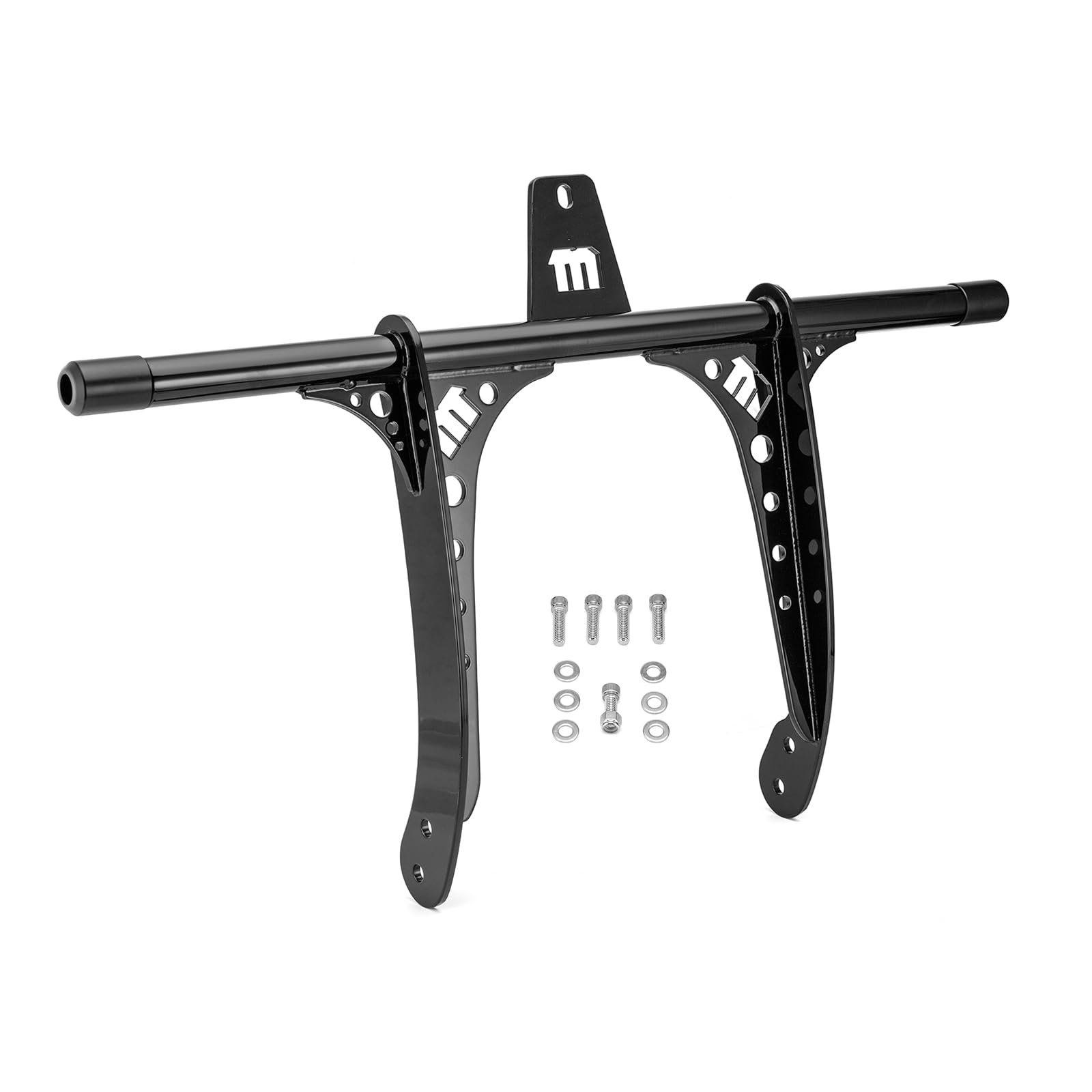 Wsays Front Crash Bar Flat-Out Highway Engine Guard Compatible with Harley Dyna FLD FXD/I FXDB/I FXDC/I FXDF FXDL/I 2006-2017 with Forward Controls or Floorboards (Gloss Black)