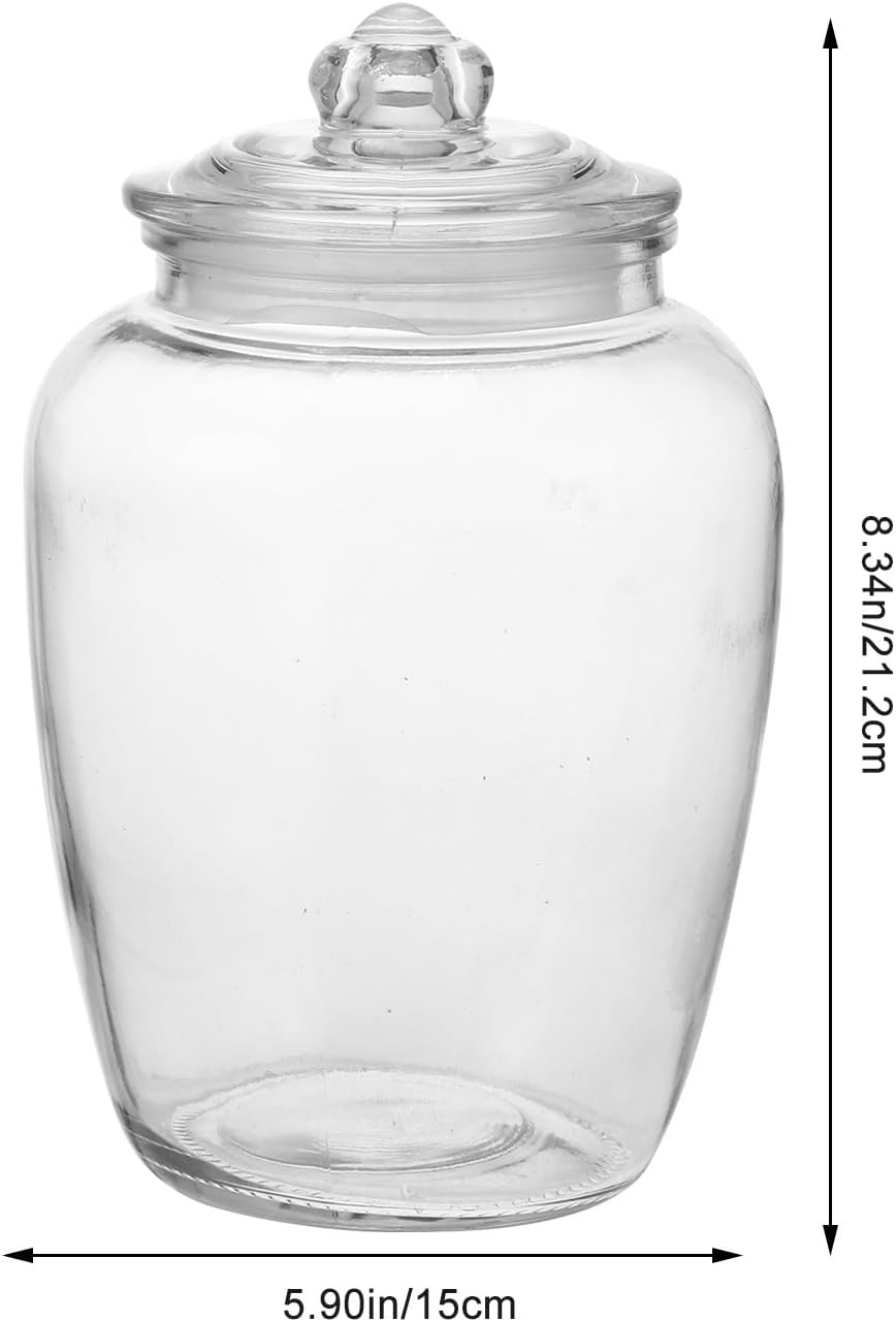 Large 2200ml Glass Sealing Container with Airtight Lid, Honey Storage Jar and Food Storage Canister for Kitchen Pantry Organization