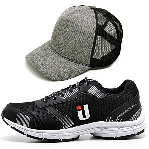 Kit Tênis Fitness Masculino Caminhada Conforto + Boné Preto 41