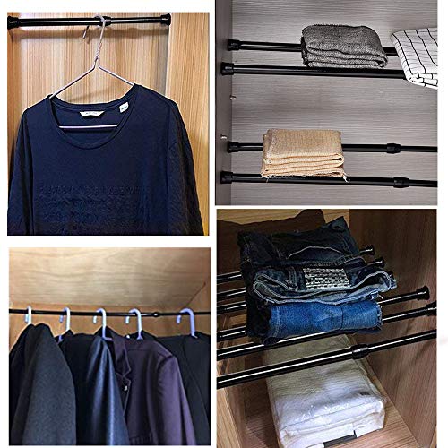 Cupboard Bars Tension Rods, 4 Pack Spring Tensions Rods 11.8 To 20 Inches Steel Adjustable Tension Curtain Rod Shower Rod Closet Rod Window Rods #TOP2