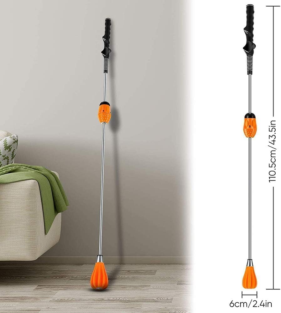 Golf Swing Trainer Aid - Distance Power Stick, 5 Adjustable Levels, Increase Swing Speed & Lag, Improve Grip & Tempo, Indoor/Outdoor Golf Practice, Flexible Training Equipment for All Ages, Orange
