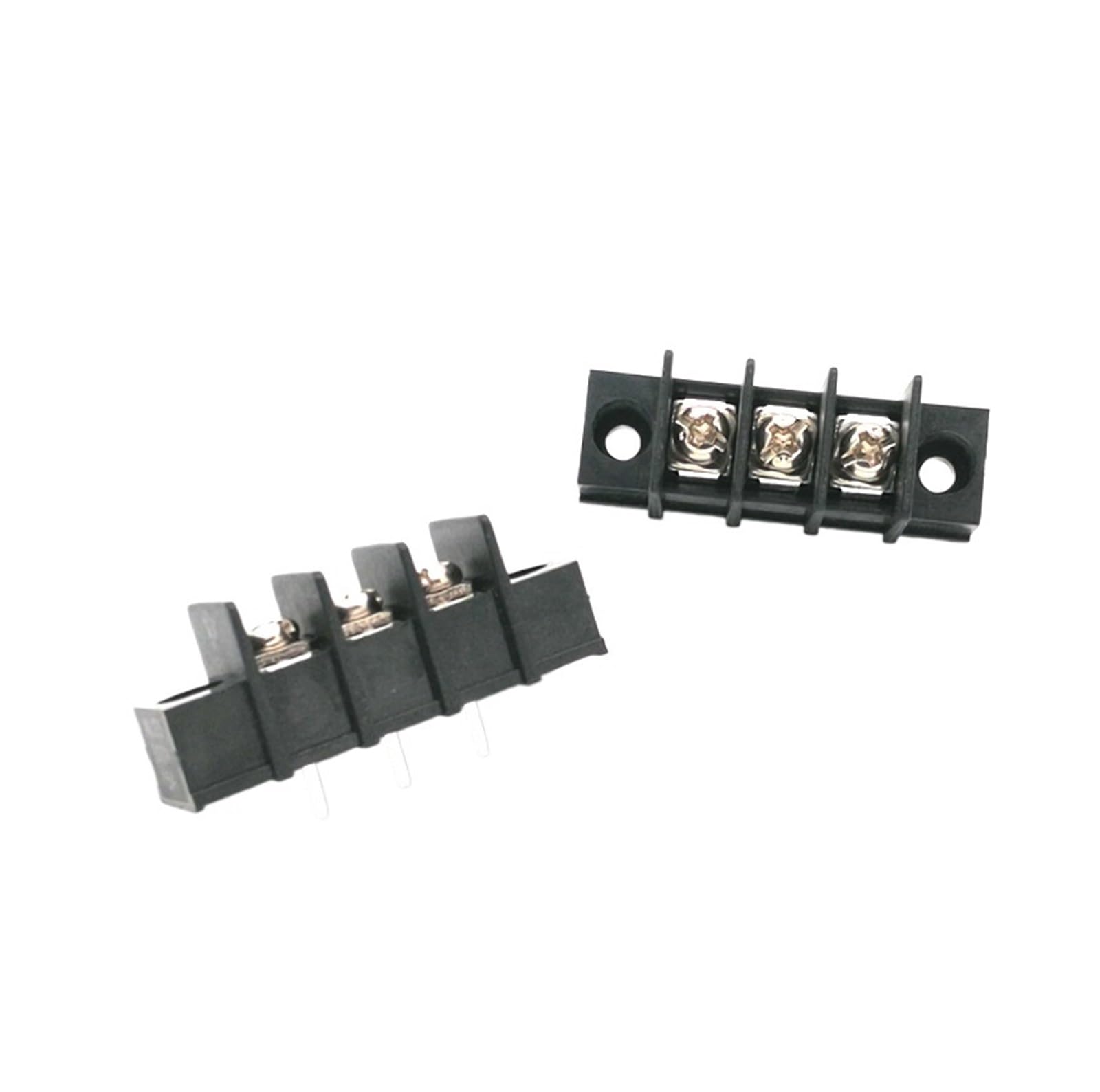 50 Stück Pitch 7,62 mm Barrier PCB Terminal Block gerade 2/3/4/5/6/8 Pin Morsettiera Anschlüsse mit Schraubenlöchern 300 V 15 A 14 AWG(4Pin)