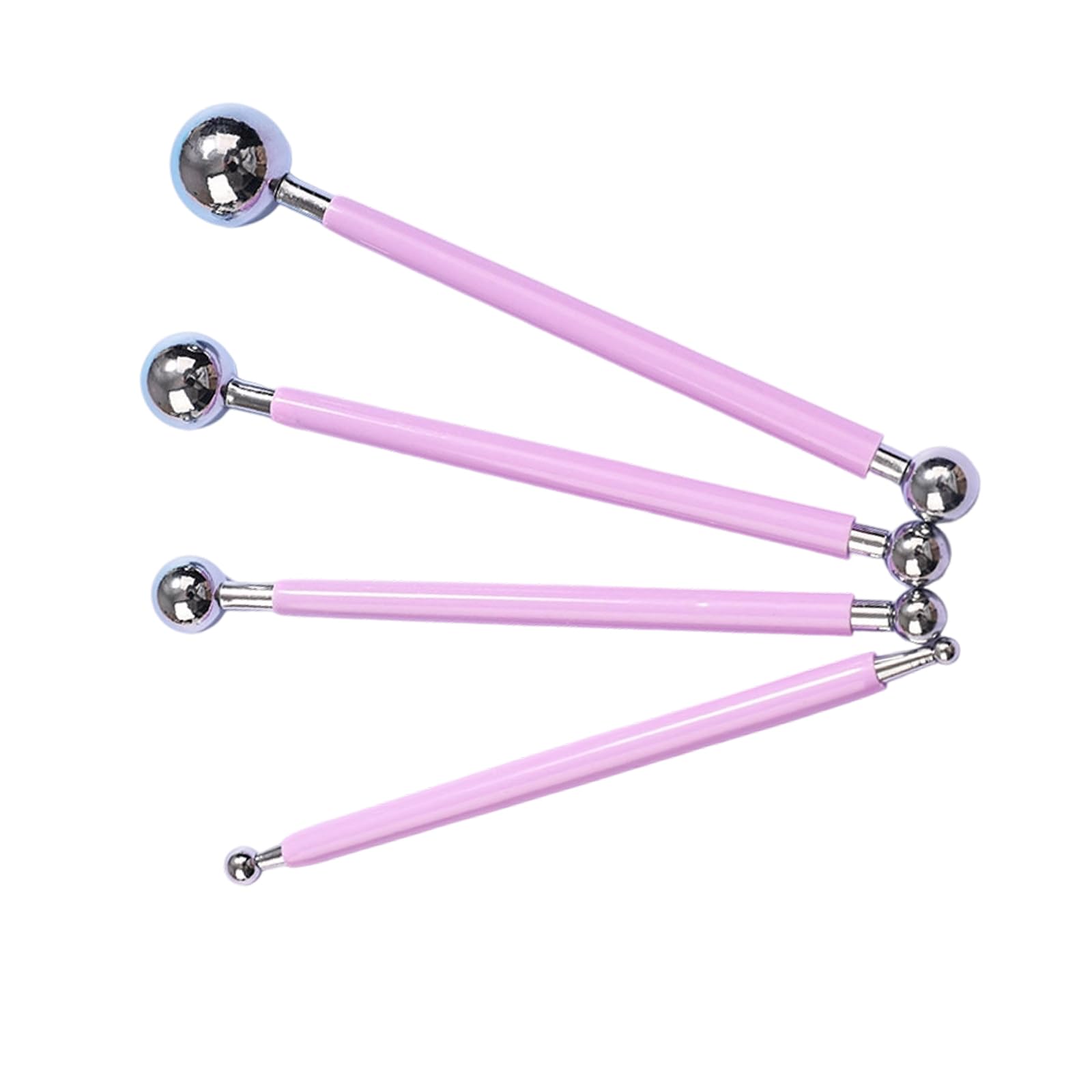 NEWFT 4Pcs Multifunctional Pottery Craft Tool with Stainless Steel Tip Double Ended Clay Dotting Tool for Ceramic Detailing Professional Ceramic Tools