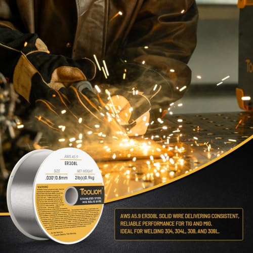 Image of TOOLIOM ER308L 0.030 inch Stainless Steel MIG Welding Wire 2LB