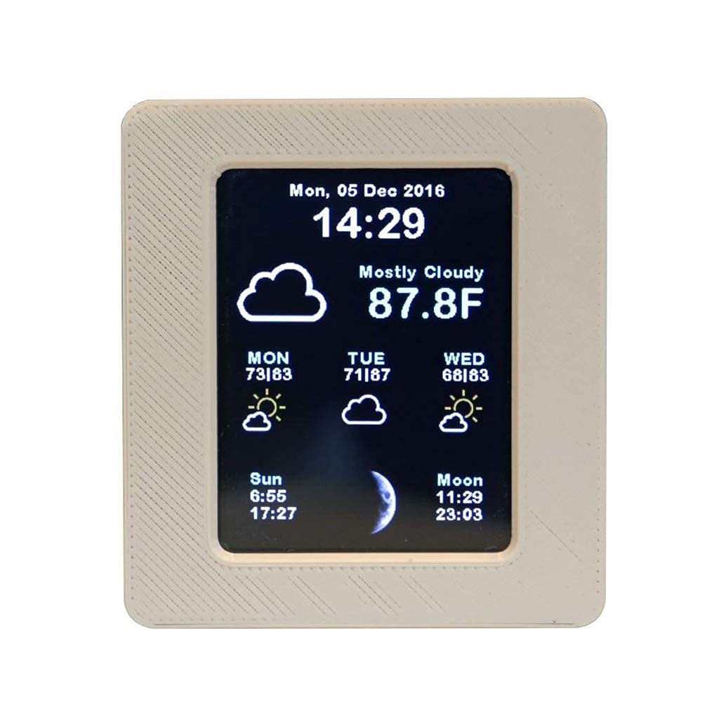 MAIES Weather Monitoring Clocks Wifi Smart Weather Forecast Clock 2.4 Inch Color Screen Wireless Weather Station Weather Detection Clock