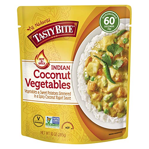 TASTY BITE Hot & Spicy Coconut Vegetables, Natural, 10 Oz, Pack o...