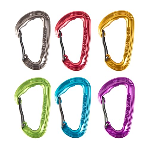 Trango Quantum - Ultralight Wiregate Climbing Carabiner with Wide Gate Opening for Sport Climbing, Alpine Routes & Trad Rack Building, Rack Pack