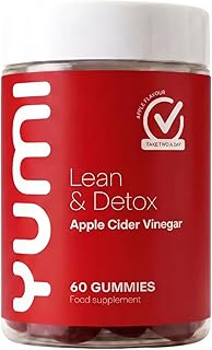 Lean and Detox Apple Cider Vinegar Gummies with Vitamin B12 & Folic Acid for Metabolism, Energy & Digestion Support, Daily Wellness Formula, Apple Flavour, 60 Vegan Gummies