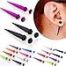 Yabee 1pair UV Acrylic Fake Ear Stretcher Earring Taper Spike Cheater Expander Earing Fashion Body Jewelry - (Metal Color: 13)