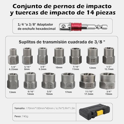 Extractor de pernos 14 extractor de pernos marca Yosoo Health Gear (2)