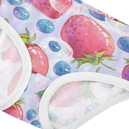 Wusikd Strawberries Girls' Underwear Cotton Girls Briefs Soft Toddler Underwear 2T4