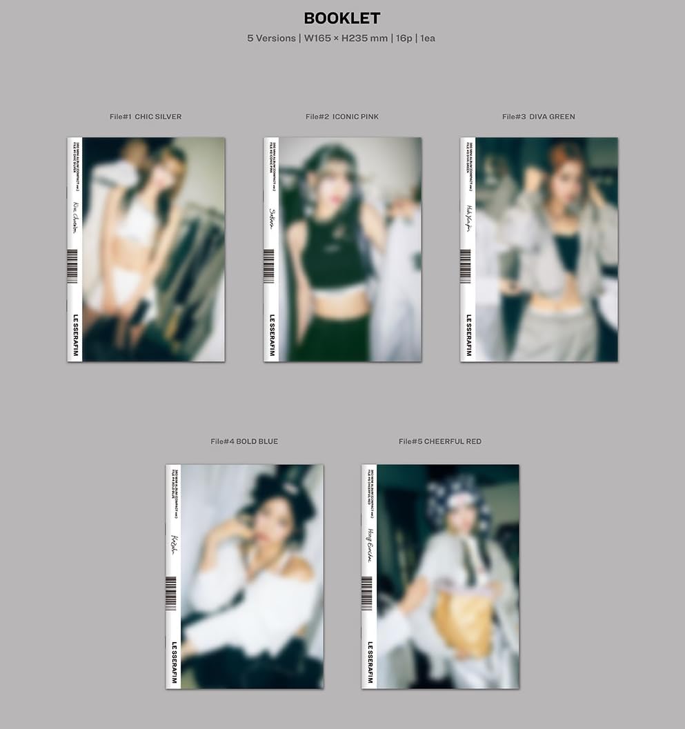 Dreamus LE SSERAFIM EASY 3rd Mini Album COMPACT 5 Ver Set, SCM0353