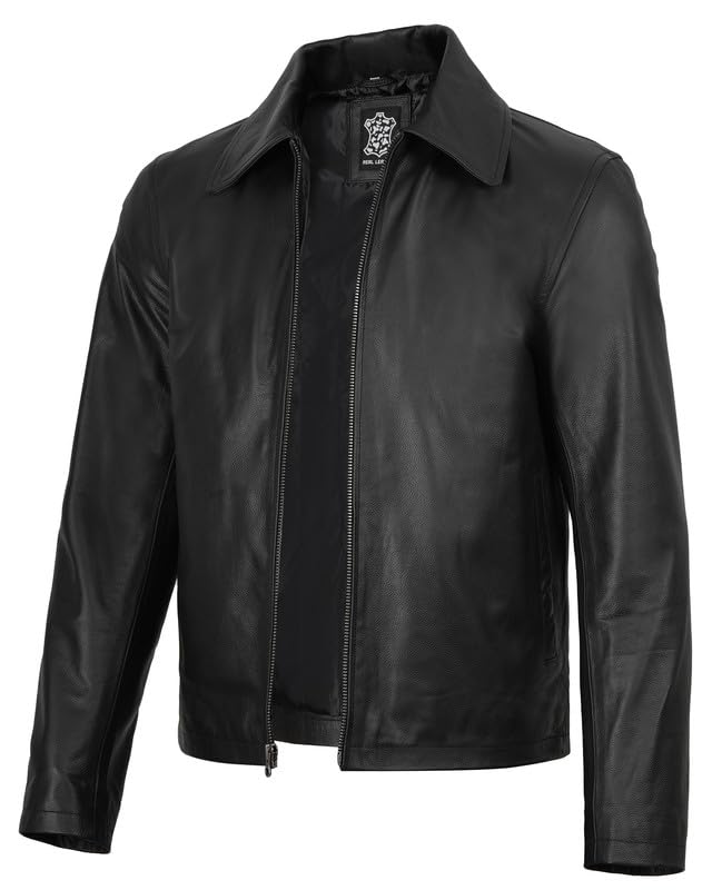 Image of Decrum Leather Jacket Men - Casual Stylish Cowhide Leather Jackets for Men