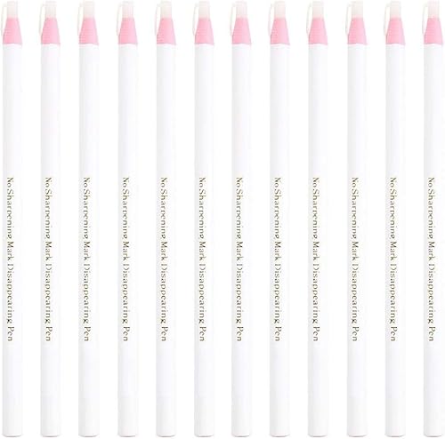 Walfront 12 unids/pack marca de costura lápiz tela invisible borrable pluma sastre costurera marca artesanía accesorios de costura para costura