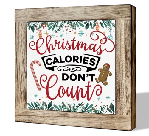 Wooden Box Signs for Home Decor, Funny Christmas Decor, Christmas Kitchen Sign, Kitchen Decoration for Christmas Holiday
