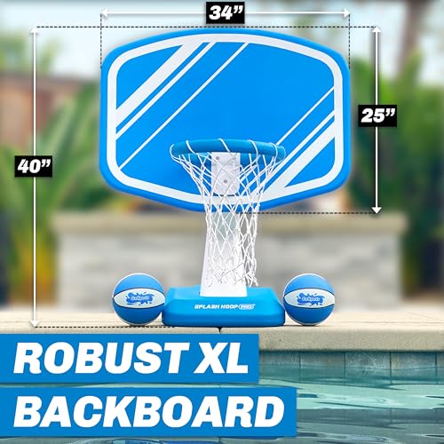 GoSports Splash Hoop Swimming Pool Basketball Game, Includes Poolside Water Basketball Hoop, 2 Balls and Pump – Choose Your Style4