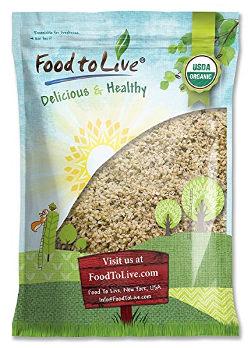 Food to Live Organic Hemp Seeds, 8 Pounds â Non-GMO Raw Hearts, Hulled, Shelled, Kosher, Vegan, Bulk, Low Carb, Low Sodium, Good Source of Protein & Iron, Great for Oatmeal, Product of China