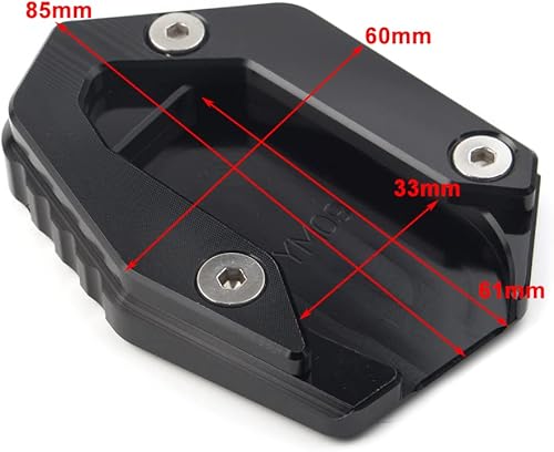 Miniatura 4 de GZYF 1 unids azul motocicleta Kickstand pie pie pie extensión Pad placa de soporte para Yamaha MT09 FZ09 FJ09 TRACER 900 15-21